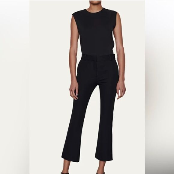 Frame Le Crop Mini Boot Pants women's size‎ 14 black office career - Picture 1 of 9